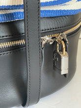 Load image into Gallery viewer, Want Les Essentiels Backpack Extra Large Blue Duffel Top Load EPPS Stripe Canvas Leather