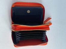 Load image into Gallery viewer, Want Les Essentiels Wallet Womens Orange Mini Leather Petra Double Zip Extra Small