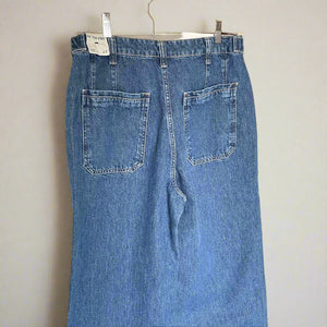 We The Free Palmer Cuffed Jeans Womens 28 Blue Wide Leg Baggy Relaxed