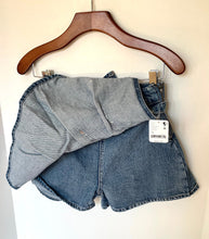 Load image into Gallery viewer, We The Free Stephie Denim Skort Blue Cotton 26 Mini Flare Skirt pleated