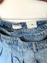 Load image into Gallery viewer, We The Free Stephie Denim Skort Blue Cotton 26 Mini Flare Skirt pleated