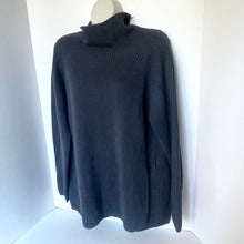 Load image into Gallery viewer, Dark gray turtleneck sweater on a mannequin against a white background