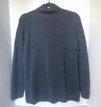 Load image into Gallery viewer, Dark gray ribbed sweater on a white background