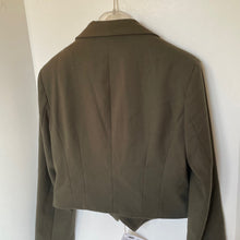 Load image into Gallery viewer, Weili Zheng Double Breasted Vintage Jacket Small Military Green Cropped Boxy