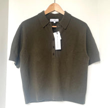 Load image into Gallery viewer, Brown polo shirt on a hanger against a white background