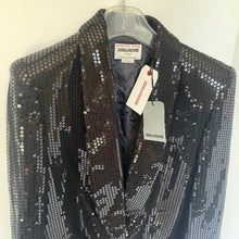 Load image into Gallery viewer, Sequined jacket on a hanger with Zadig &amp; Voltaire tags.