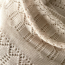 Load image into Gallery viewer, Close-up of beige knitted fabric with a textured pattern
