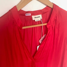 Load image into Gallery viewer, Red blouse on a hanger with Zadig &amp; Voltaire tags.