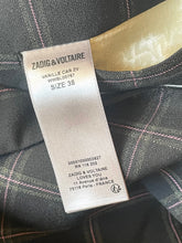 Load image into Gallery viewer, Zadig &amp; Voltaire label on a garment with plaid pattern