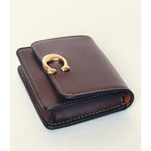 Load image into Gallery viewer, Coach Bandit Card Case CH825 Maple Brown Calf Leather Brass Mini Wallet