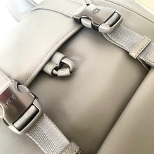 Load image into Gallery viewer, Coach League Flap Backpack CU072 Charcoal Gray Leather Laptop Bag Mens