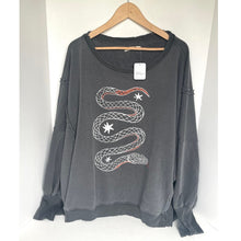 Load image into Gallery viewer, We The Free Camden Gray Snake Graphic Sweatshirt XL
