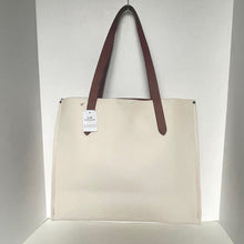 Load image into Gallery viewer, Coach Relay Tote CH765 Chalk White Pebbled Leather Large Carryall Bag