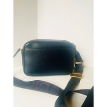 Load image into Gallery viewer, Karl Lagerfeld Maybelle Crossbody Bag Black Faux Leather Gold Glitter Pins