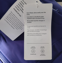 Load image into Gallery viewer, Athleta Glacier Softshell Jacket Womens Large Hooded Noble Blue Activity Train