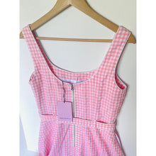 Load image into Gallery viewer, Avec Les Filles Anthropologie Pink Gingham Bustier Midi Dress Size 8