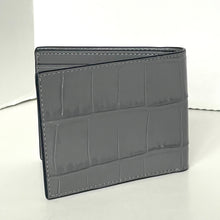 Load image into Gallery viewer, Coach Slim Billfold Wallet CW444 Charcoal Gray Embossed Leather Bifold Men's