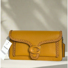 Load image into Gallery viewer, Coach Tabby Chain Clutch CJ863 Buttercup Braided Leather Crossbody Bag