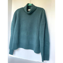 Load image into Gallery viewer, Free People Sigma Wool Turtleneck Sweater Cypress Blue Women's Large