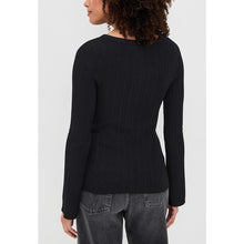 Load image into Gallery viewer, Free People East Side Black Ribbed Bell Sleeve Cardigan Sweater Small