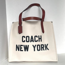 Load image into Gallery viewer, Coach Relay Tote CH765 Chalk White Pebbled Leather Large Carryall Bag