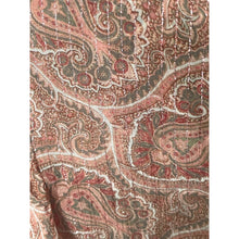 Load image into Gallery viewer, The Kooples Silk Crop Top Womens Pink Paisley V-Neck Ruffle Blouse XL