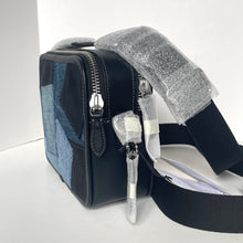 Load image into Gallery viewer, Coach Charter Crossbody 24 CAJ95 Blue Denim Patchwork Leather Shoulder