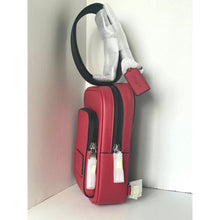 Load image into Gallery viewer, Coach Racer Sling Pack CU252 True Red Calf Leather Small Crossbody Silver