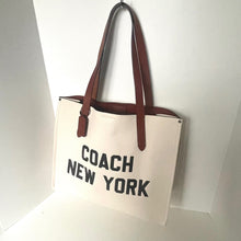 Load image into Gallery viewer, Coach Relay Tote CH765 Chalk White Pebbled Leather Large Carryall Bag
