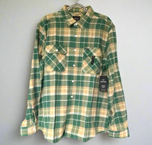 Load image into Gallery viewer, Brixton Bowery Plaid Flannel Shirt Mens Extra Large Green Button Down Classic