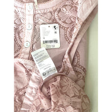 Load image into Gallery viewer, Free People Jae Knit Top Sleeveless Pale Mauve Pink Cutwork Cotton Blend M