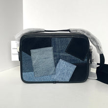 Load image into Gallery viewer, Coach Charter Crossbody 24 CAJ95 Blue Denim Patchwork Leather Shoulder