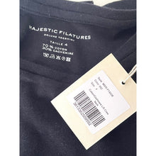 Load image into Gallery viewer, Majestic Filatures Black Cotton Cashmere Long Sleeve Crewneck T-Shirt – Women's 4/L