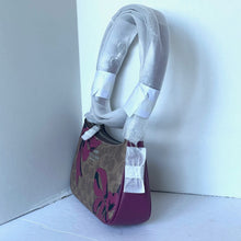 Load image into Gallery viewer, Coach Teri Mini Crossbody CY733 Brown Signature Canvas Red Bow Print Bag