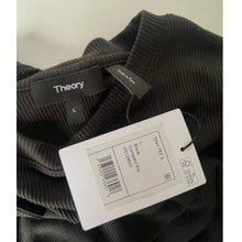 Load image into Gallery viewer, Theory Tiny Tee 2 Black Ribbed Pima Cotton Short Sleeve T-Shirt – Women's Large