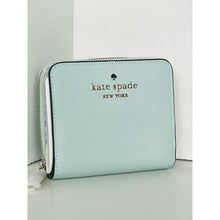 Load image into Gallery viewer, Kate Spade Staci Small Blue Saffiano Leather Wallet