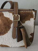 Load image into Gallery viewer, Coach Asher Shoulder Bag CDW46 Haircalf Cow Print Brown Leather Gold Tone