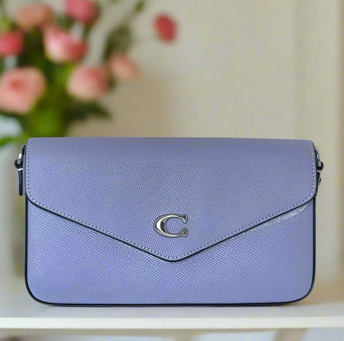 Coach Wyn Clutch Crossbody Soft Purple Leather Shoulder Bag C8439 Envelope