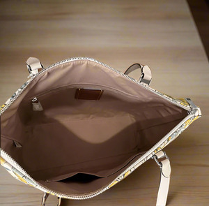 Coach Gallery Tote Butterfly White Signature Canvas CAR36 Shoulder Bag