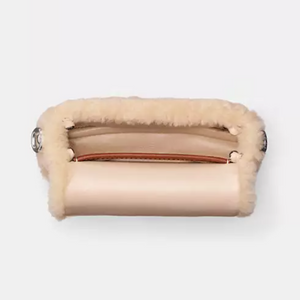 Coach Mini Tabby Bag 12 Shearling CQ168 Leather Cream Crossbody ORGPKG