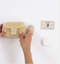 Load image into Gallery viewer, Coach Mini Tabby Bag 12 Shearling CQ168 Leather Cream Crossbody ORGPKG