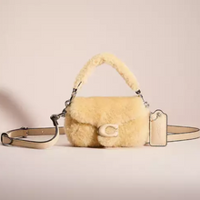 Load image into Gallery viewer, Coach Mini Tabby Bag 12 Shearling CQ168 Leather Cream Crossbody ORGPKG