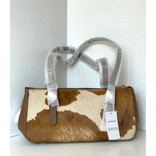 Load image into Gallery viewer, Coach Asher Shoulder Bag CDW46 Haircalf Cow Print Brown Leather Gold Tone