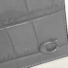 Load image into Gallery viewer, Coach Slim Billfold Wallet CW444 Charcoal Gray Embossed Leather Bifold Men's