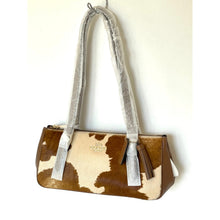 Load image into Gallery viewer, Coach Asher Shoulder Bag CDW46 Haircalf Cow Print Brown Leather Gold Tone