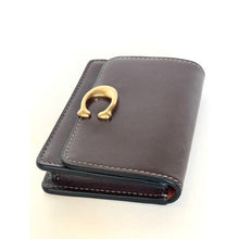 Load image into Gallery viewer, Coach Bandit Card Case Maple Brown CH825 Calf Leather Brass Mini Wallet**