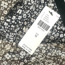 Load image into Gallery viewer, Anthropologie Gold Metallic Floral V-Neck Short Sleeve Blouse – Women's Medium