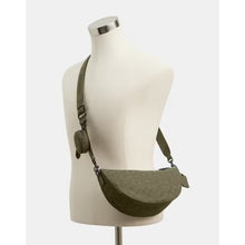 Load image into Gallery viewer, Coach Hall Soft Sling Bag CAH95 Signature Jacquard Leather Olive Drab Pouch