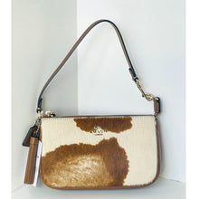 Load image into Gallery viewer, Coach Nolita 19 Wristlet CDW34 Cow Print Haircalf Leather Shoulder Bag A