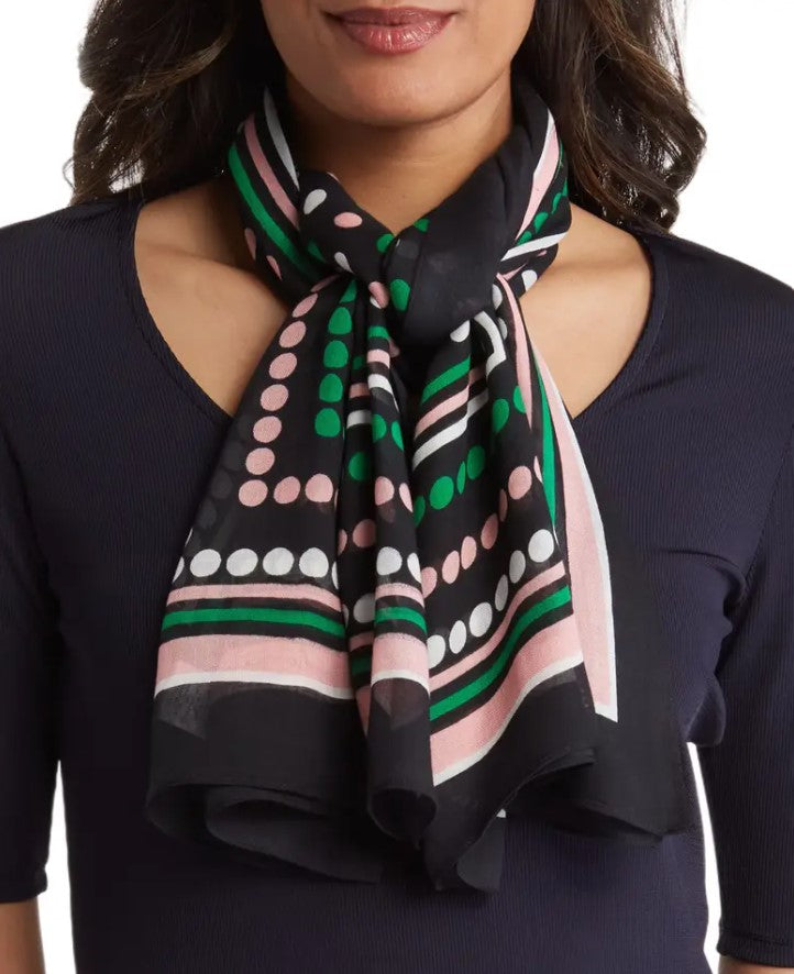 Lightweight Scarf Kate Spade Polka Dot Scarf Purple Polka Dots